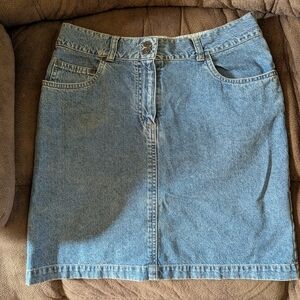 Christopher & Banks Light Blue Denim Pencil Skirt